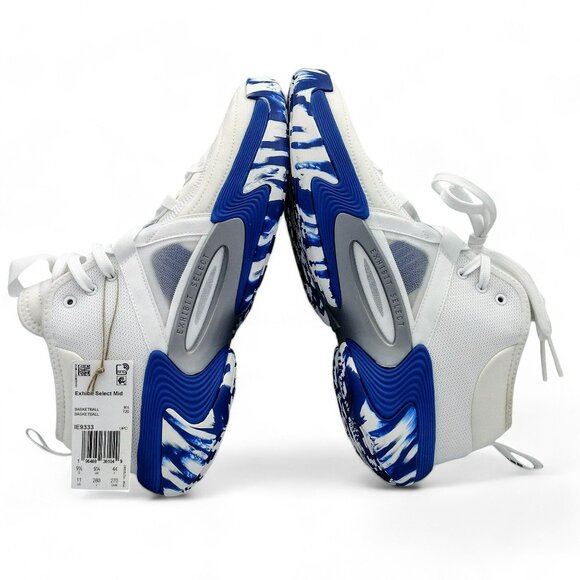 Adidas Exhibit Select Basketball Shoes White/Blue Marble IE9333 Women's Size 11 - Picture 6 of 8
